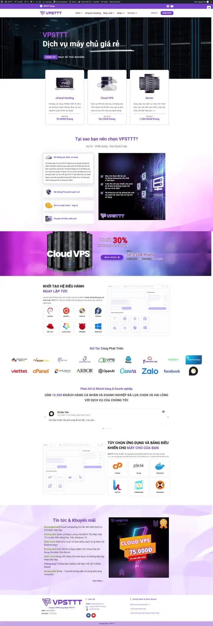 VPSTTT - Dịch vụ Hosting / VPS / Máy chủ