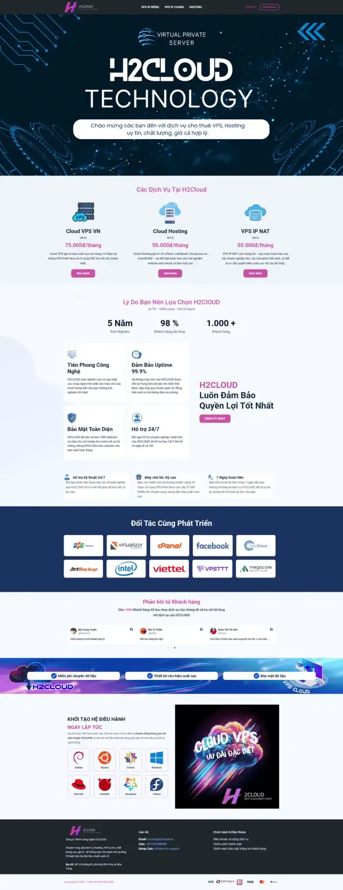 H2Cloud - Dịch vụ máy chủ